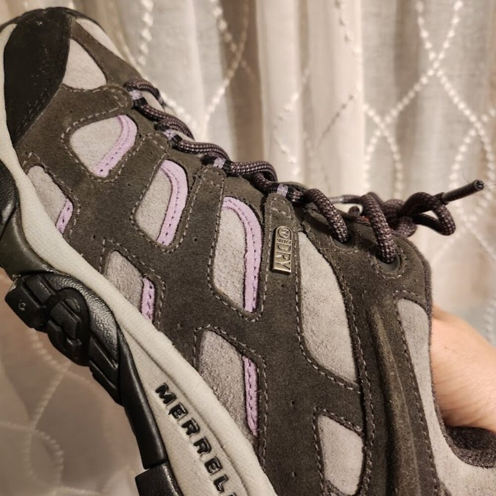 Merrell Moab Beluga and Lilac Hiking Shoes Women's Size 10 - Picture 5 of 6